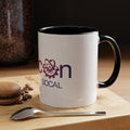 Glossy white ceramic mug in 11oz and 15oz sizes