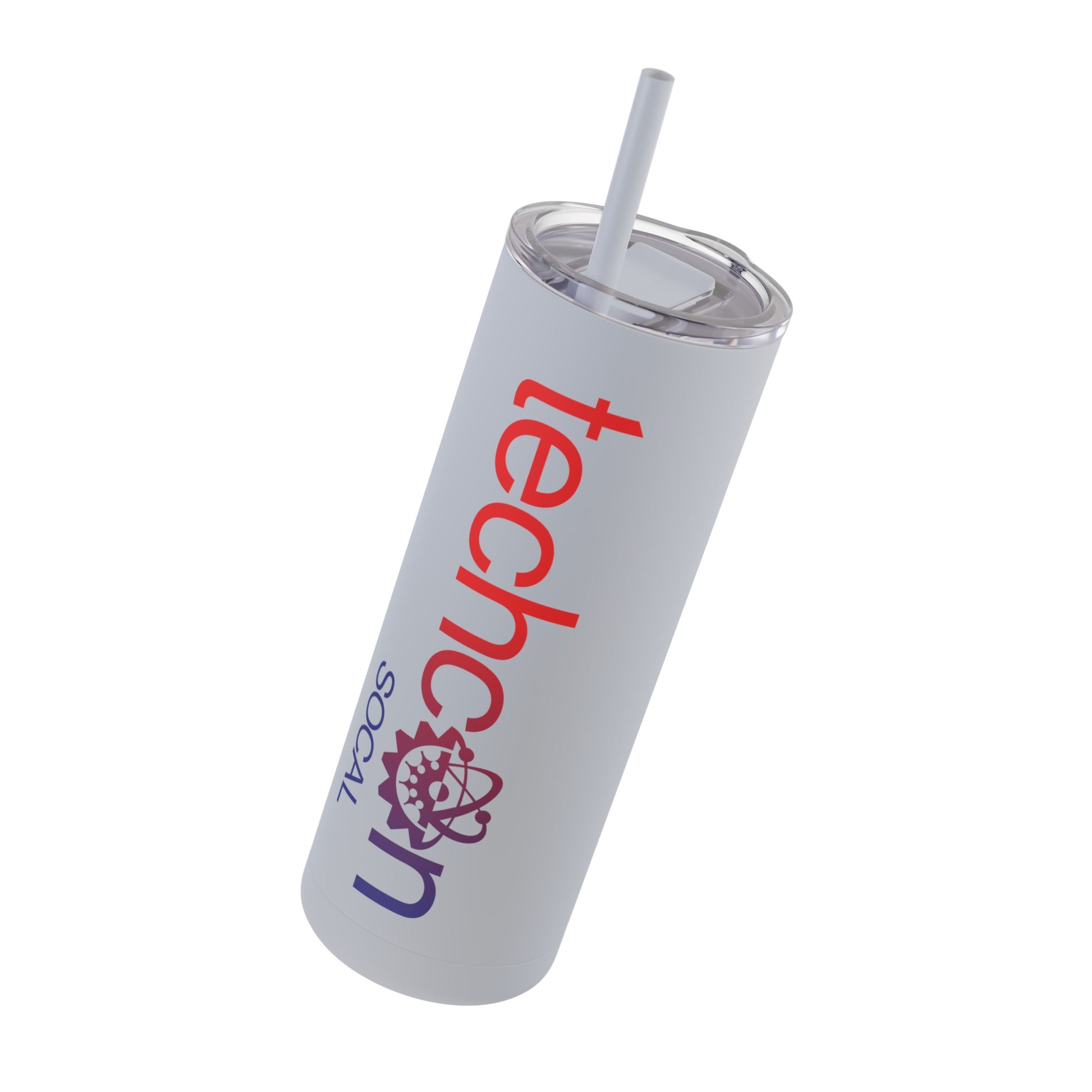 Matte tumbler with BPA-free lid and straw, ideal for everyday use

