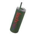 Reusable stainless steel tumbler with screw-on lid and straw – TechCon SoCal edition