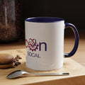 Stylish coffee mug with ergonomic C-handle