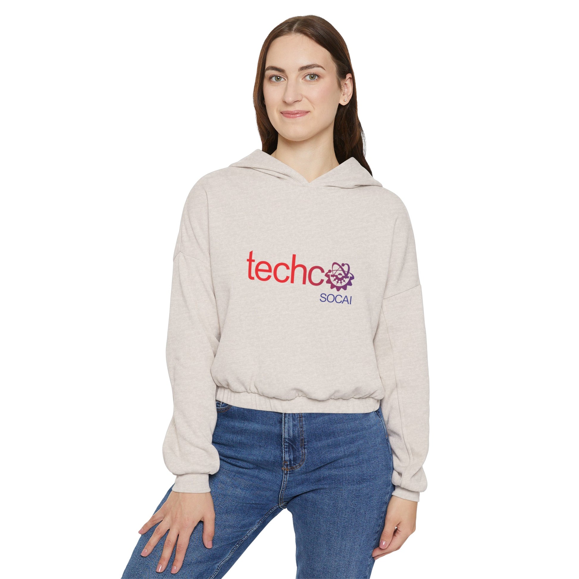 boxy fit hoodie with drawstring hem

