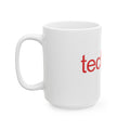 glossy ceramic mug with handle